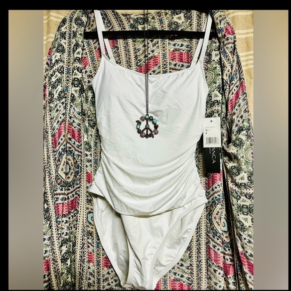 LuLaRoe Kimono Boho Print OS β Optional Swimsuit Bundle - Picture 5 of 5